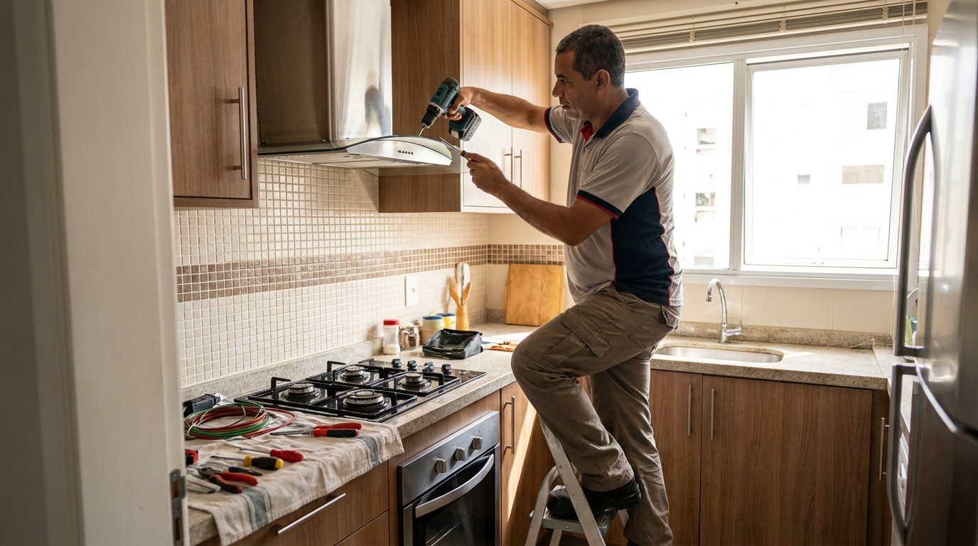 Instalacao de coifa e exaustor profissional em Santo André‑SP