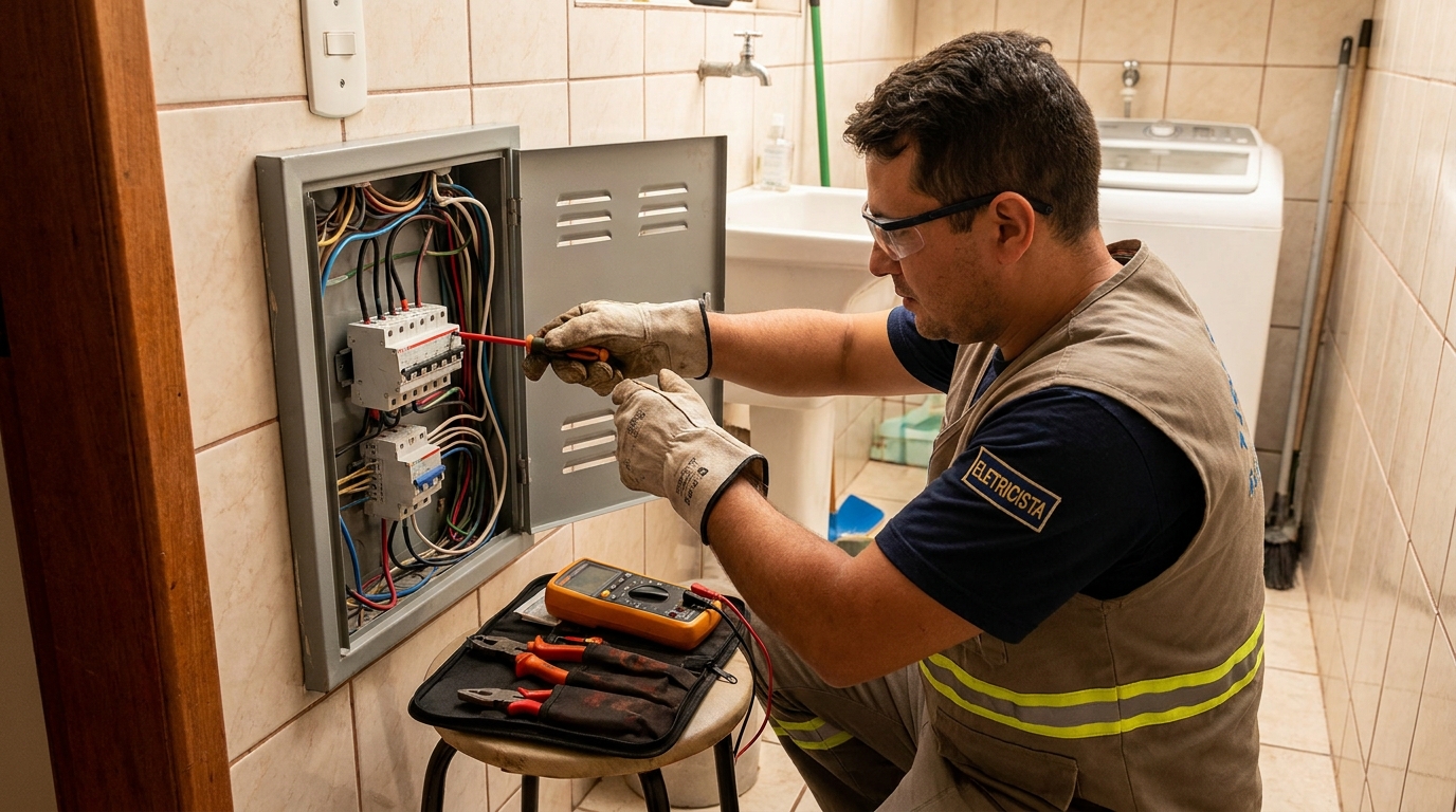 Instalacao de disjuntor residencial em Santo André‑SP