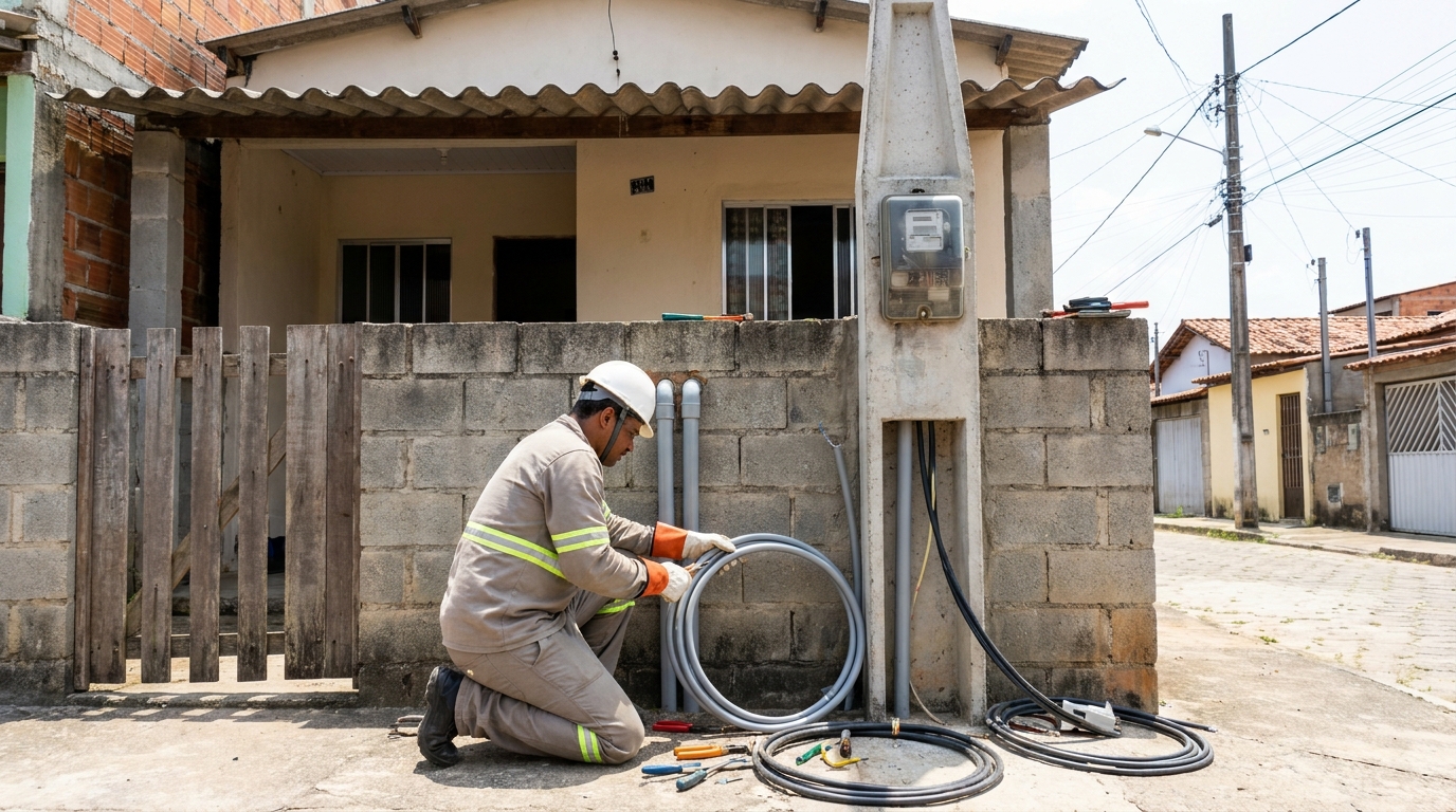 Instalacao de padrao de energia residencial em Santo André‑SP