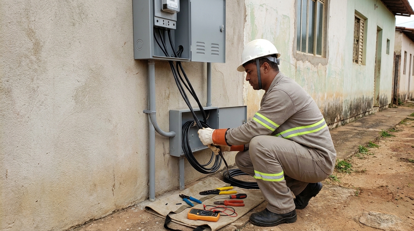 Troca de padrao de energia em Santo André‑SP